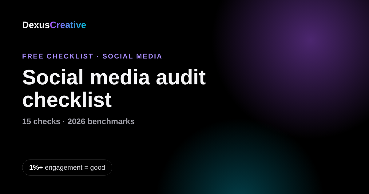 Social Media Audit Checklist (2026): 15 Checks for Small Businesses